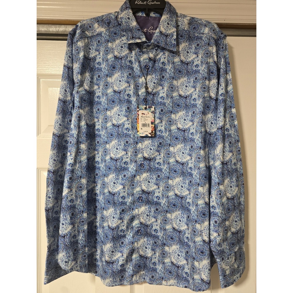 Robert Graham RIPON , XL Button Down Shirt , Blue NWT MSRP 198